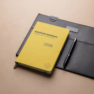 Branded business diary with custom printed cover