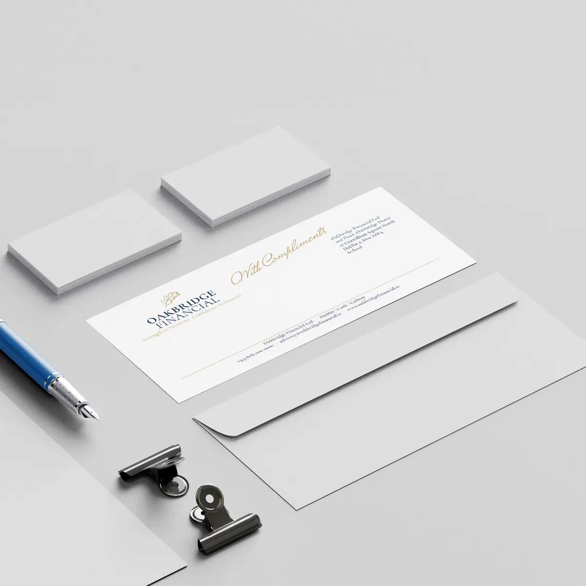 Branded compliment slips for professional business use