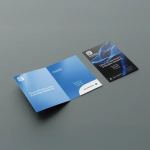 Custom presentation folder with corporate branding