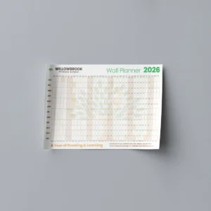 Large format wall planner calendar for office use