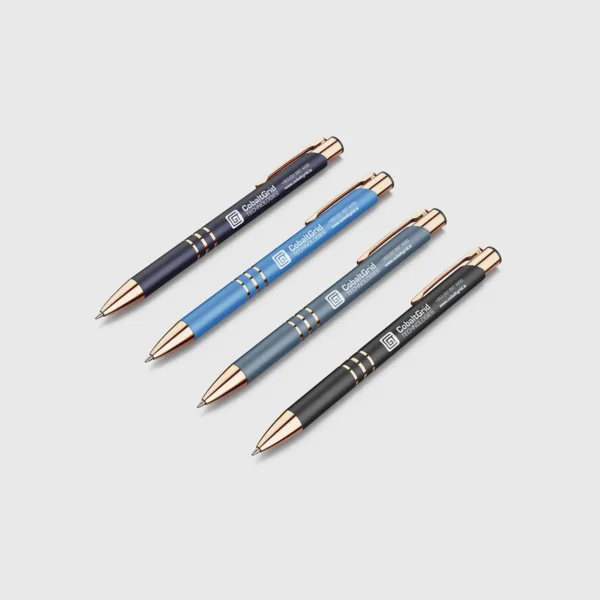 Custom branded promotional pen with company logo