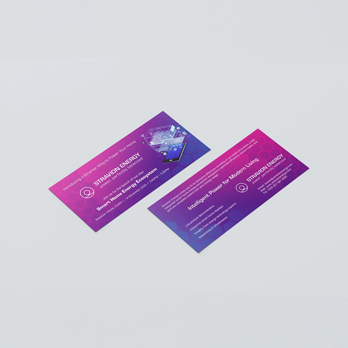 Printed invitations for weddings, birthdays and events