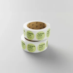 Custom printed round product labels and stickers