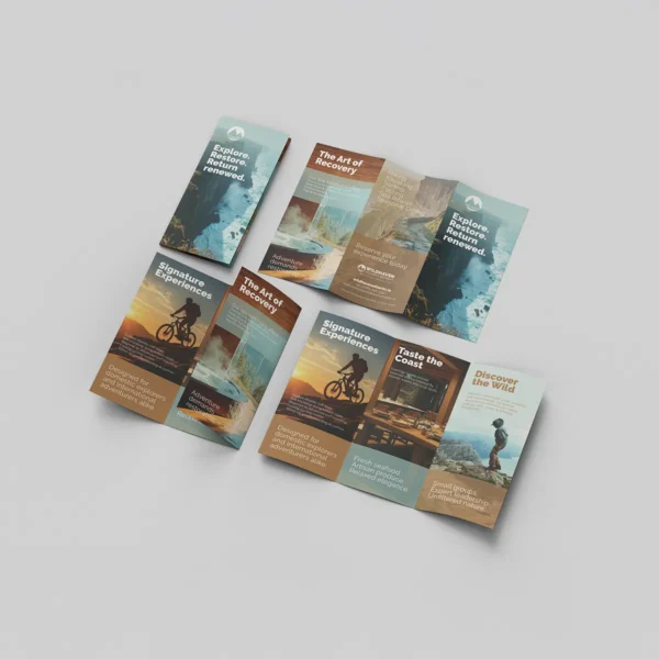 Folded DL leaflet printed for promotional marketing