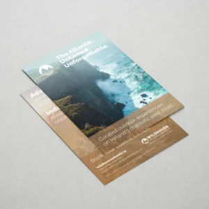Flat promotional leaflets printed for marketing campaigns