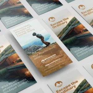 Flat promotional leaflets printed for marketing campaigns