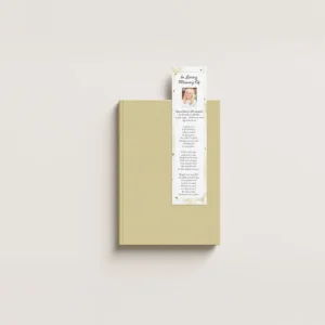 Memorial cards and bookmarks with personalised design