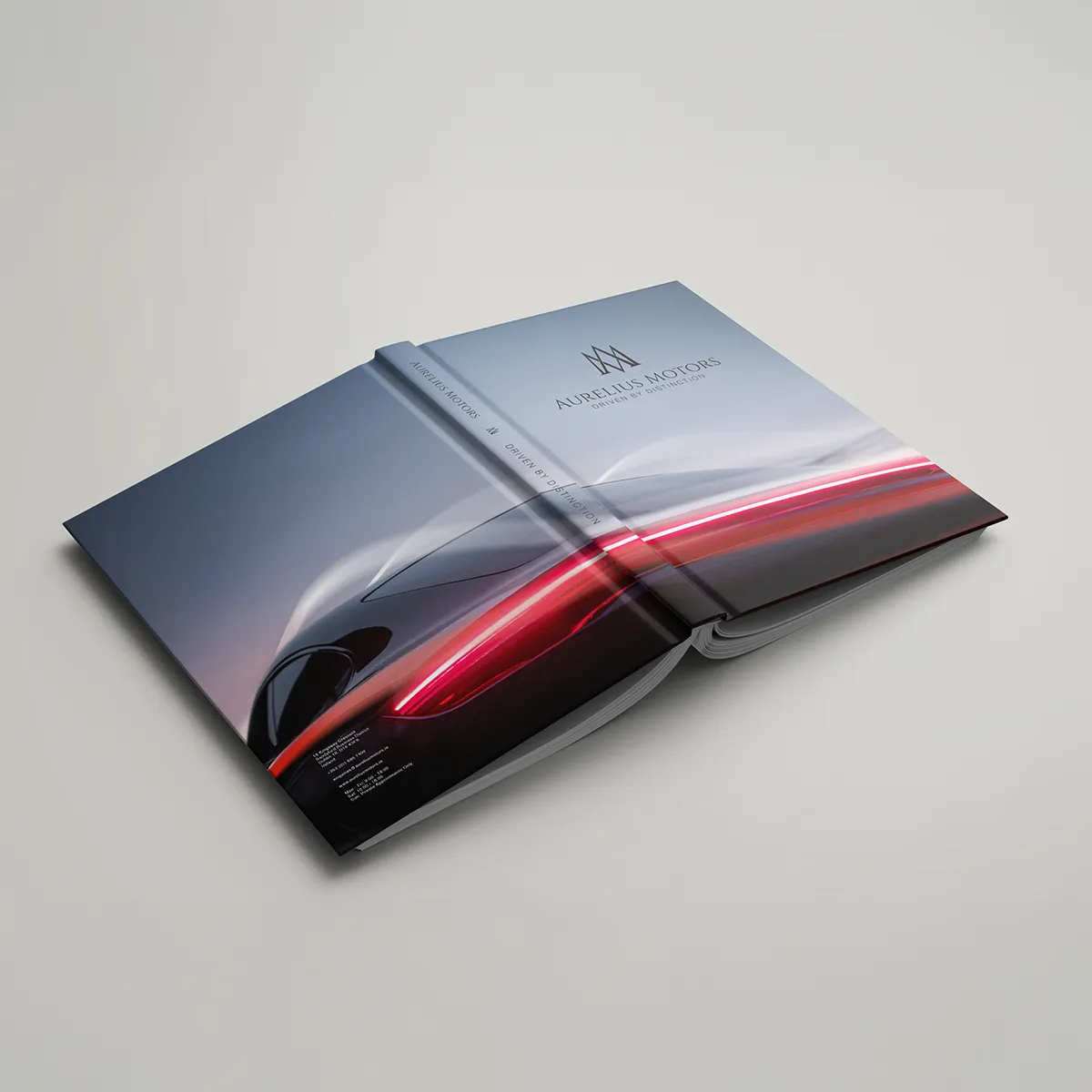 Perfect bound brochure with premium printed cover