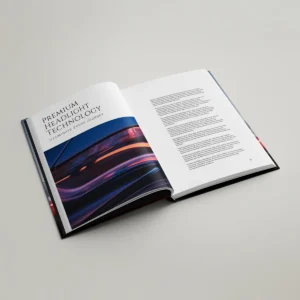 Perfect bound brochure with premium printed cover