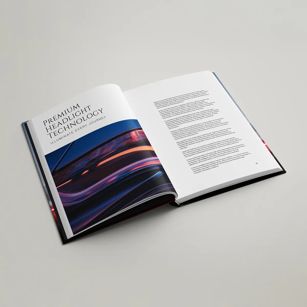 Perfect bound brochure with premium printed cover