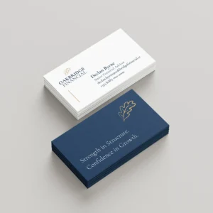 Premium business cards with professional branding