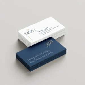 Premium business cards with professional branding