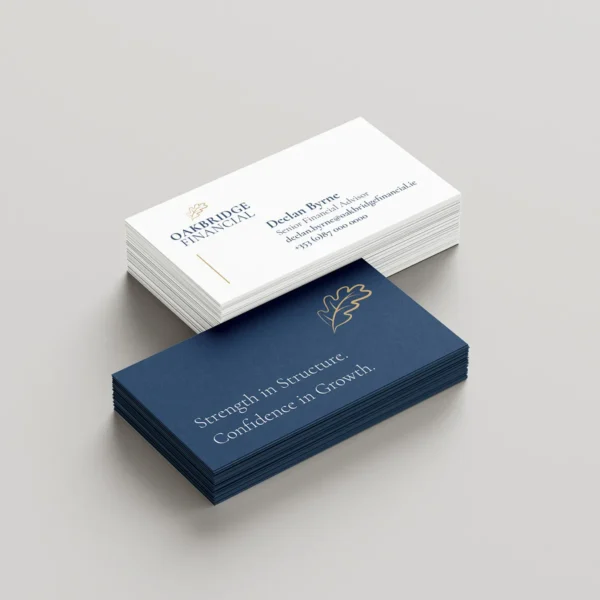 Premium business cards with professional branding