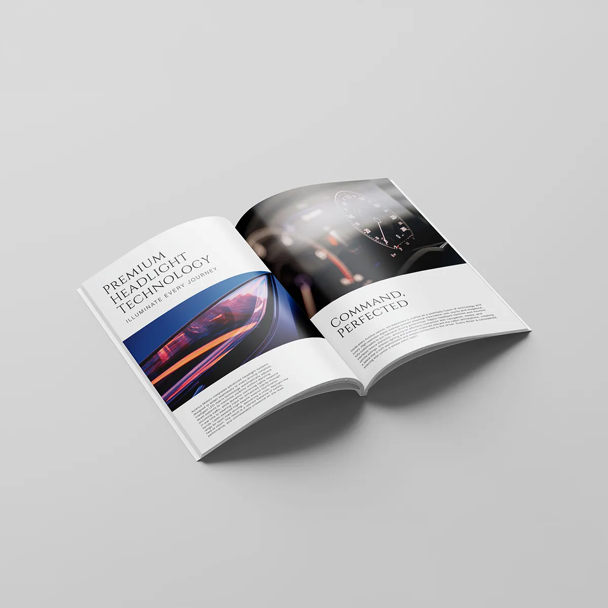 PUR bound brochure with high-quality printed pages