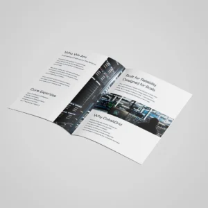 Saddle stitched A4 brochure for promotional marketing