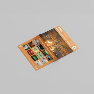 Saddle stitched wall calendar with custom branding