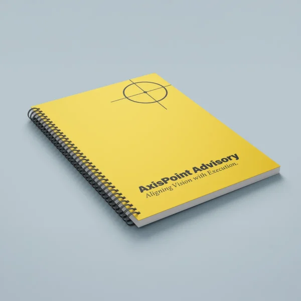 Wire bound notebook with branded cover